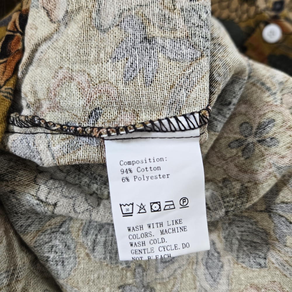 Floral Mustard Short Sleeve Shirt - Picture 5 of 6